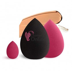 Bureti pentru make-up BM033 cu 2 Oval lacrima medii, 1 Oval lacrima mic